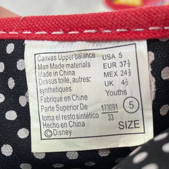 Disney Youth Minnie Mouse Red High Top Lace Up Zip Up Graphic Canvas Sneakers 5 - Picture 10 of 10